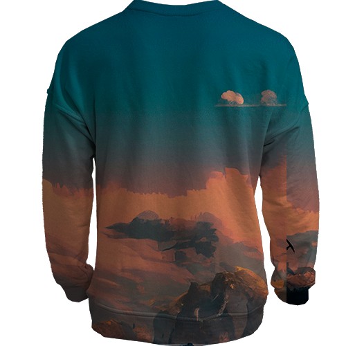 3D свитшот Creature Commandos (вид сзади)