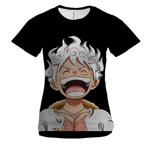 Женская 3D футболка Laughing Luffy (вид спереди)