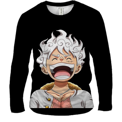 Чоловічий 3D лонгслів Laughing Luffy (вид спереду)