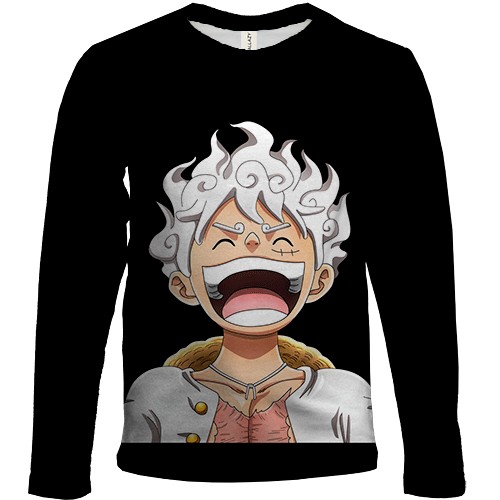 Детский 3D лонгслив Laughing Luffy (вид спереди)