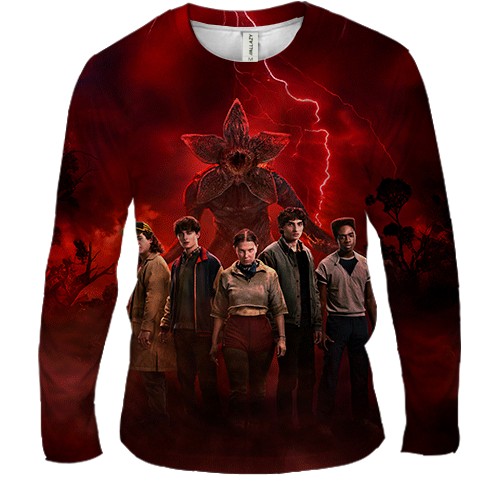 Чоловічий 3D лонгслів Stranger Things (вид спереду)