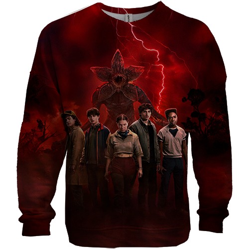 3D світшот Stranger Things (вид спереду)