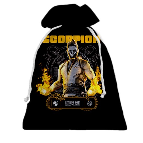 3D Подарунковий мішечок Scorpion (Mortal-Kombat) (вид спереду)