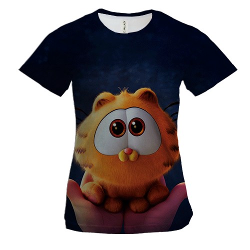 Жіноча 3D футболка Baby Garfield (вид спереду)