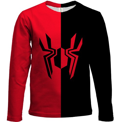 Дитячий 3D лонгслів Spider-Man Logo Minimalism (вид спереду)