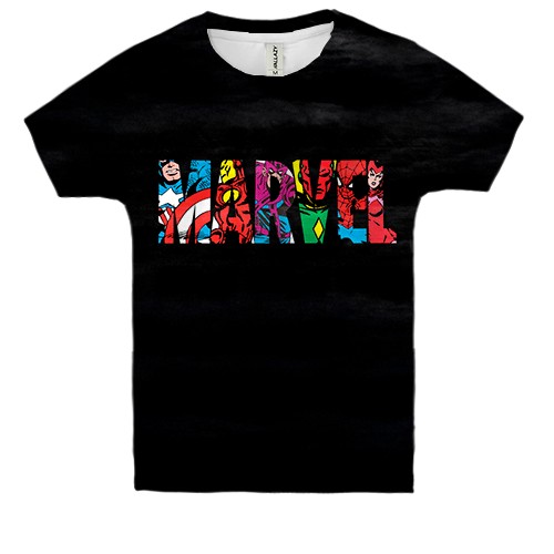 Дитяча 3D футболка MARVEL comix logo (вид спереду)