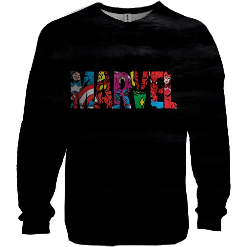 3D світшот MARVEL comix logo (вид спереду)