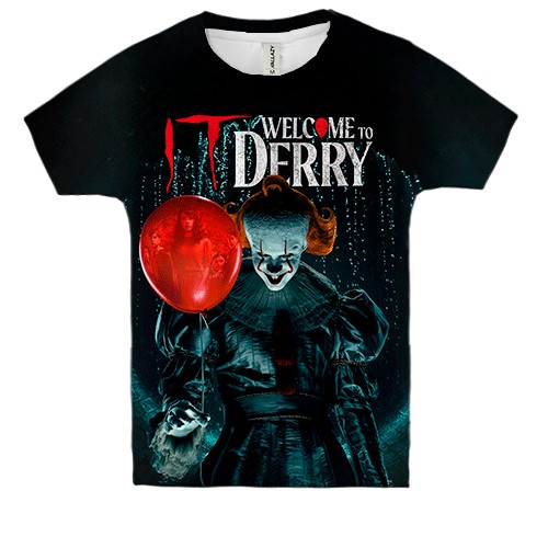 Детская 3D футболка IT: Welcome to Derry (вид спереди)