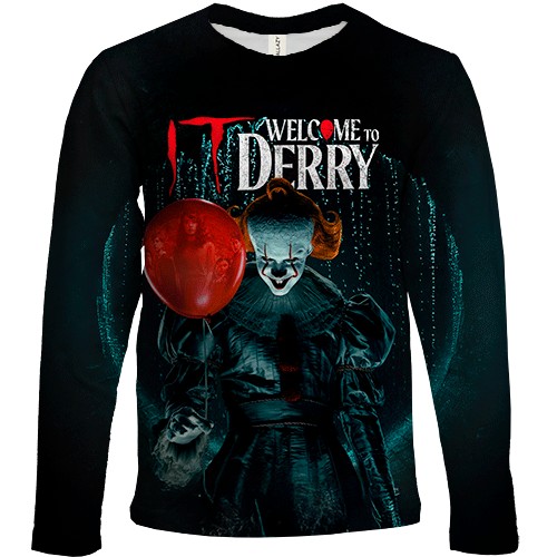 Дитячий 3D лонгслів IT: Welcome to Derry (вид спереду)