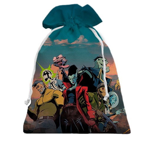 3D Подарочный мешочек Creature Commandos (вид спереди)