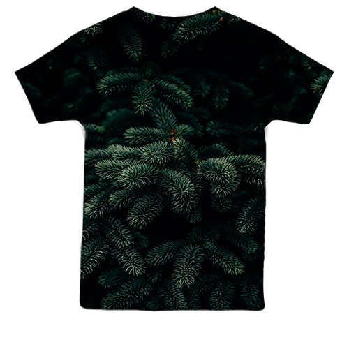 Дитяча 3D футболка з ялиновими гілками (вид ззаду)
