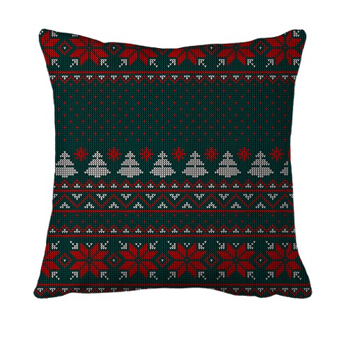 3D подушка Новорічний светр (вид ззаду)