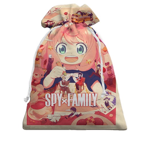 3D Подарунковий мішечок Spy x Family (вид спереду)