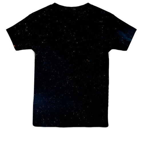 Детская 3D футболка Санта на коне (вид сзади)