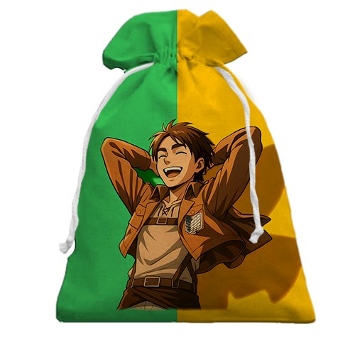 3D Подарунковий мішечок Eren Yeager Laughing (вид спереду)
