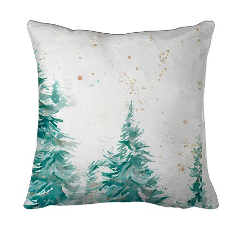 3D подушка Новогодняя лошадка в шапке Санты (вид сзади)