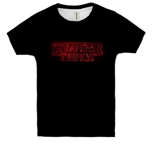 Детская 3D футболка Stranger Things Logo (вид спереди)