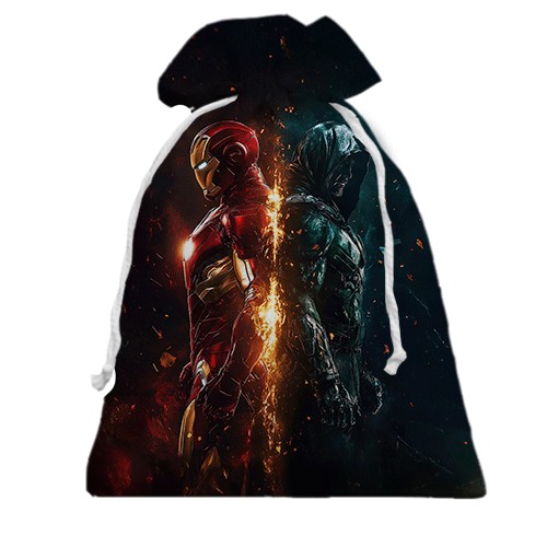 3D Подарунковий мішечок Iron-Man x Doctor Doom (вид спереду)