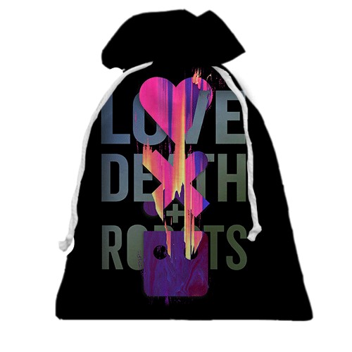 3D Подарунковий мішечок Love,Death,Robots (вид спереду)