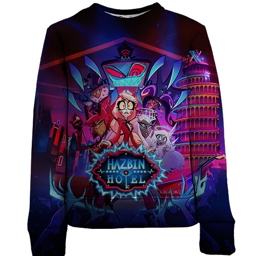 Дитячий 3D світшот Hazbin Hotel poster (вид спереду)