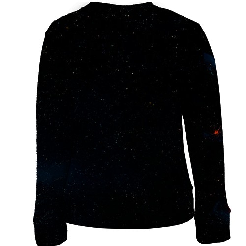 Дитячий 3D світшот Санта на коні (вид ззаду)