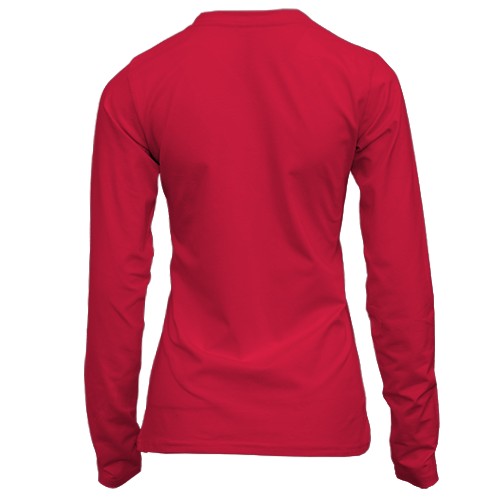 Женский 3D лонгслив Комичная лошадь, символ года (вид сзади)