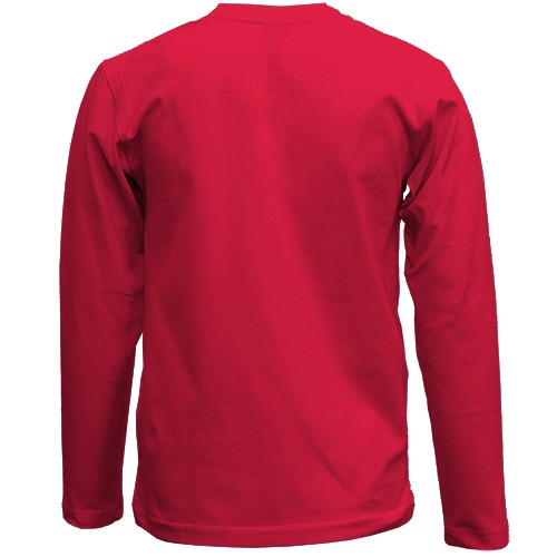 Детский 3D лонгслив Комичная лошадь, символ года (вид сзади)