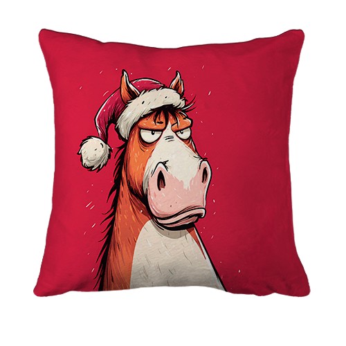 3D подушка Комічний кінь, символ року (вид спереду)