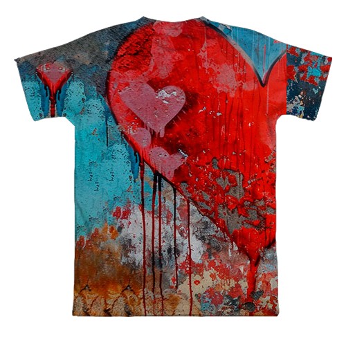 3D футболка Love couple, Romantic (вид сзади)