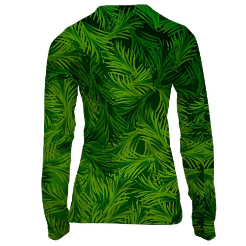 Женский 3D лонгслив Grinch (вид сзади)