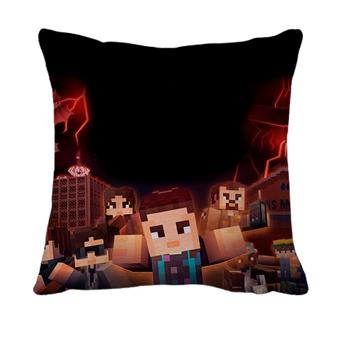 3D подушка Stranger Things x Minecraft (вид ззаду)