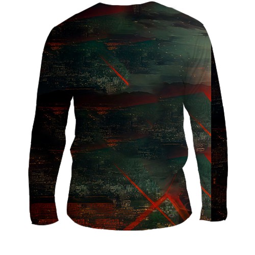 Чоловічий 3D лонгслів Магічна битва - Юджі та Юта (вид ззаду)