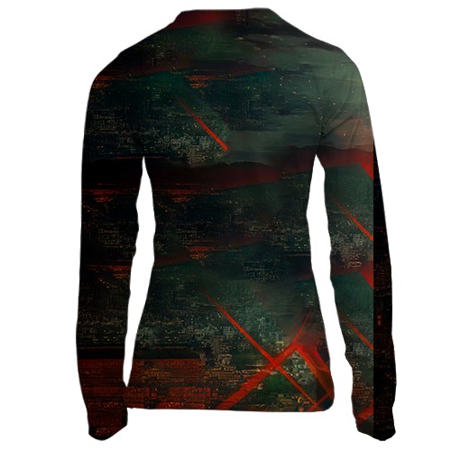 Женский 3D лонгслив Магическая битва - Юджи и Юта (вид сзади)