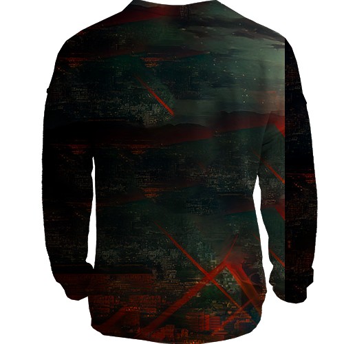 3D свитшот Магическая битва - Юджи и Юта (вид сзади)