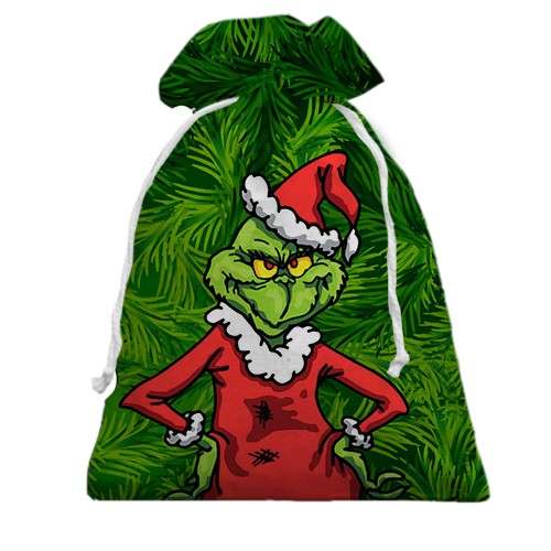 3D Подарунковий мішечок Grinch (вид спереду)