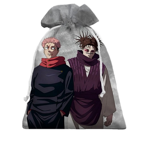 3D Подарунковий мішечок Магічна битва - Юджі та Чосо (вид спереду)