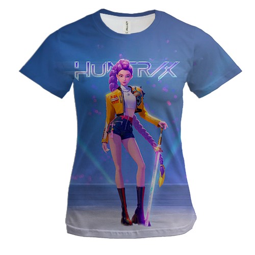 Женская 3D футболка Rumi (Huntrix) - KPop Demon Hunters (вид спереди)