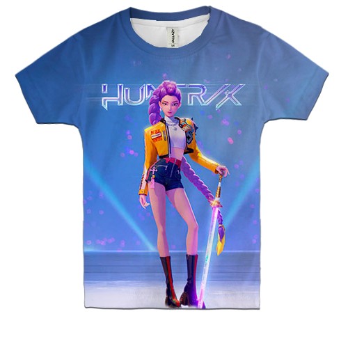 Детская 3D футболка Rumi (Huntrix) - KPop Demon Hunters (вид спереди)