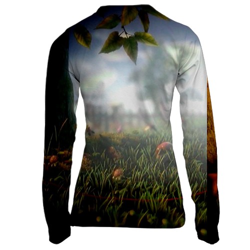 Жіночий 3D лонгслів Unravel Two - Red (вид ззаду)