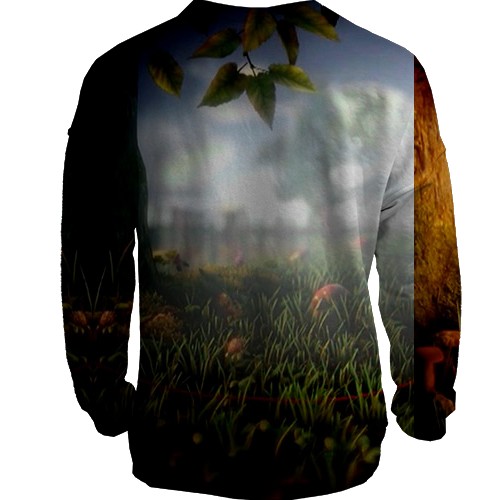 3D свитшот Unravel Two - Red (вид сзади)