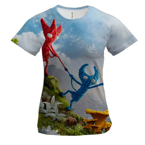 Женская 3D футболка Unravel Two (вид спереди)