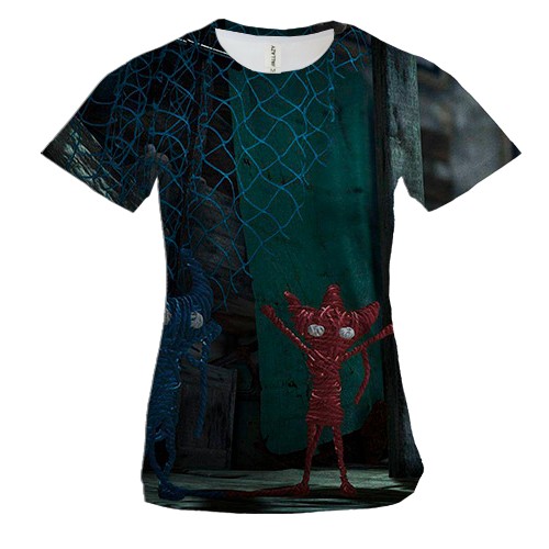 Жіноча 3D футболка Unravel Two - Blue and Red (вид спереду)