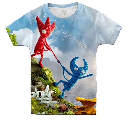 Детская 3D футболка Unravel Two (вид спереди)