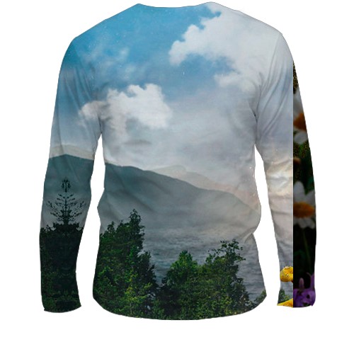 Мужской 3D лонгслив Unravel Two (вид сзади)