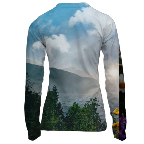 Женский 3D лонгслив Unravel Two (вид сзади)