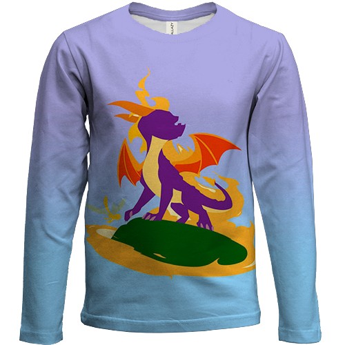 Детский 3D лонгслив Spyro the Dragon (вид спереди)