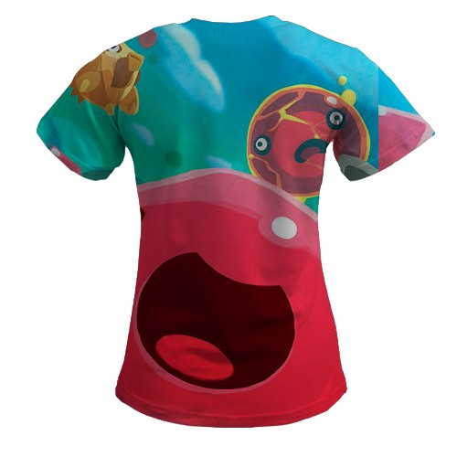 Женская 3D футболка Slime Rancher (вид сзади)