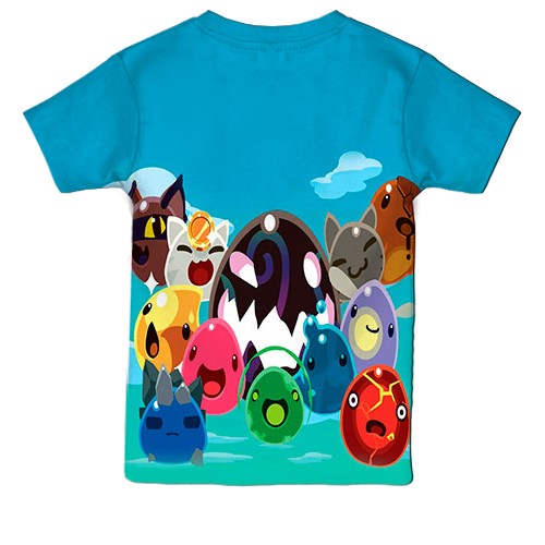 Детская 3D футболка Slime Rancher - slime (вид сзади)