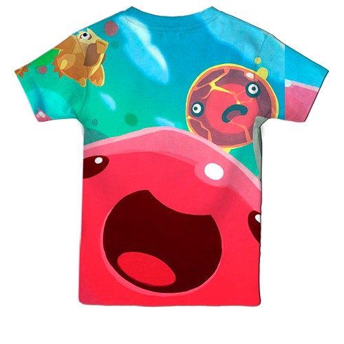Детская 3D футболка Slime Rancher (вид сзади)