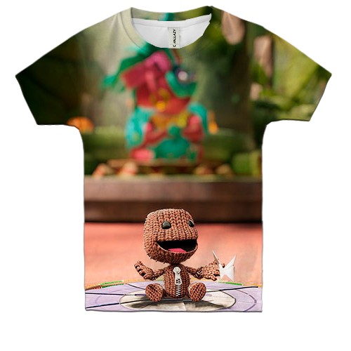 Детская 3D футболка Sackboy - A Big Adventure (вид спереди)